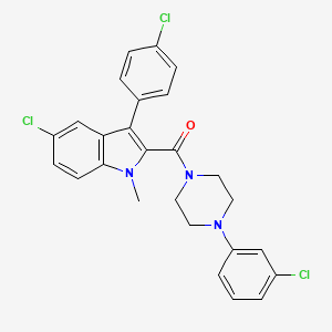 molecular formula C26H22Cl3N3O B11479430 [5-chloro-3-(4-chlorophenyl)-1-methyl-1H-indol-2-yl][4-(3-chlorophenyl)piperazin-1-yl]methanone 