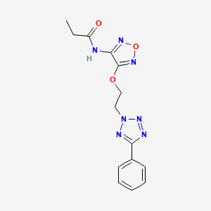 N-{4-[2-(5-phenyl-2H-tetrazol-2-yl)ethoxy]-1,2,5-oxadiazol-3-yl}propanamide