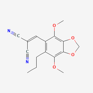 [(4,7-Dimethoxy-6-propyl-1,3-benzodioxol-5-yl)methylidene]propanedinitrile