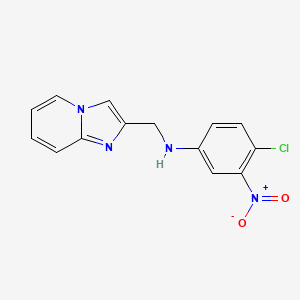 molecular formula C14H11ClN4O2 B11479527 4-chloro-N-(imidazo[1,2-a]pyridin-2-ylmethyl)-3-nitroaniline 