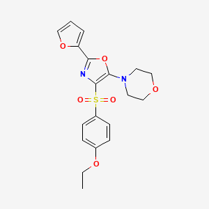 molecular formula C19H20N2O6S B11479535 4-{4-[(4-Ethoxyphenyl)sulfonyl]-2-(furan-2-yl)-1,3-oxazol-5-yl}morpholine 