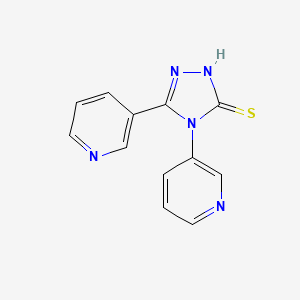 molecular formula C12H9N5S B11479552 Hydrosulfide, [4,5-di(3-pyridinyl)-4H-1,2,4-triazol-3-yl]- 