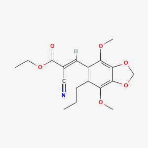 ethyl (2E)-2-cyano-3-(4,7-dimethoxy-6-propyl-1,3-benzodioxol-5-yl)prop-2-enoate