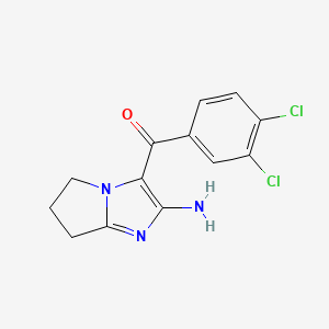 molecular formula C13H11Cl2N3O B11479568 (2-amino-6,7-dihydro-5H-pyrrolo[1,2-a]imidazol-3-yl)(3,4-dichlorophenyl)methanone 