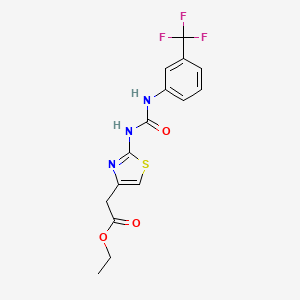 Ethyl [2-({[3-(trifluoromethyl)phenyl]carbamoyl}amino)-1,3-thiazol-4-yl]acetate