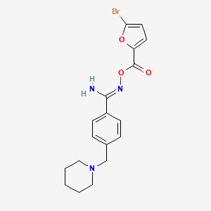 molecular formula C18H20BrN3O3 B11479594 N'-{[(5-bromofuran-2-yl)carbonyl]oxy}-4-(piperidin-1-ylmethyl)benzenecarboximidamide 