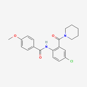 molecular formula C20H21ClN2O3 B11479603 N-[4-chloro-2-(piperidine-1-carbonyl)phenyl]-4-methoxybenzamide 