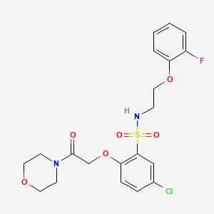 molecular formula C20H22ClFN2O6S B11479612 5-chloro-N-[2-(2-fluorophenoxy)ethyl]-2-(2-morpholin-4-yl-2-oxoethoxy)benzenesulfonamide 