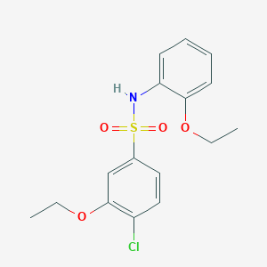 molecular formula C16H18ClNO4S B11479613 4-chloro-3-ethoxy-N-(2-ethoxyphenyl)benzenesulfonamide 