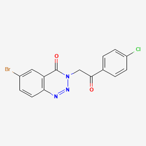 6-bromo-3-[2-(4-chlorophenyl)-2-oxoethyl]-1,2,3-benzotriazin-4(3H)-one