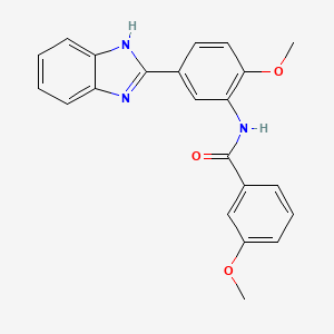 N-[5-(1H-benzimidazol-2-yl)-2-methoxyphenyl]-3-methoxybenzamide