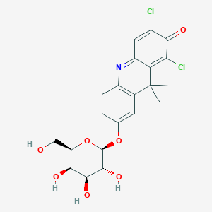 molecular formula C21H21Cl2NO7 B1147963 7-(beta-D-Galactopyranosyloxy)-1,3-dichloro-9,9-dimethylacridine-2(9H)-one CAS No. 503178-95-8