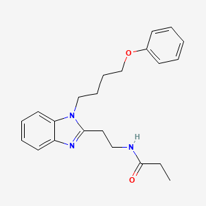 N-{2-[1-(4-phenoxybutyl)-1H-benzimidazol-2-yl]ethyl}propanamide