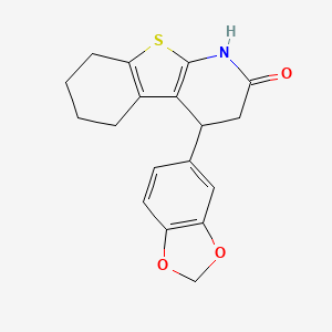 4-(1,3-benzodioxol-5-yl)-3,4,5,6,7,8-hexahydro[1]benzothieno[2,3-b]pyridin-2(1H)-one