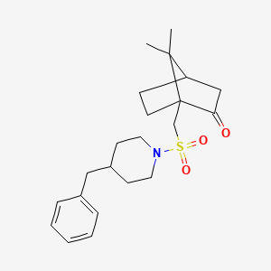 1-{[(4-Benzylpiperidin-1-yl)sulfonyl]methyl}-7,7-dimethylbicyclo[2.2.1]heptan-2-one