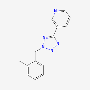 molecular formula C14H13N5 B11479700 3-[2-(2-methylbenzyl)-2H-tetrazol-5-yl]pyridine 