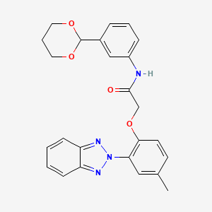 2-[2-(2H-benzotriazol-2-yl)-4-methylphenoxy]-N-[3-(1,3-dioxan-2-yl)phenyl]acetamide