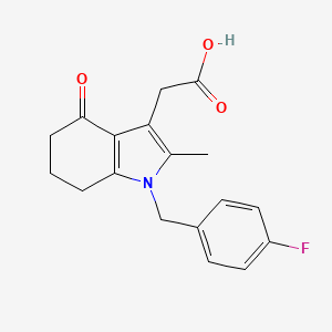 [1-(4-fluorobenzyl)-2-methyl-4-oxo-4,5,6,7-tetrahydro-1H-indol-3-yl]acetic acid