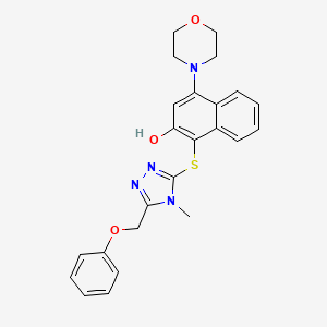 1-{[4-methyl-5-(phenoxymethyl)-4H-1,2,4-triazol-3-yl]sulfanyl}-4-(morpholin-4-yl)naphthalen-2-ol