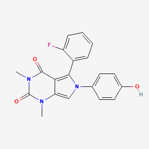 molecular formula C20H16FN3O3 B11479720 5-(2-fluorophenyl)-6-(4-hydroxyphenyl)-1,3-dimethyl-1H-pyrrolo[3,4-d]pyrimidine-2,4(3H,6H)-dione 