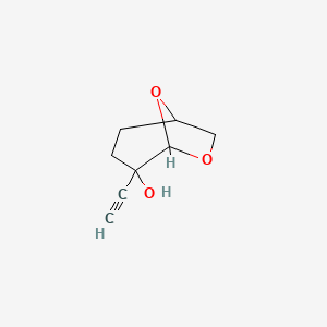 molecular formula C8H10O3 B11479751 4-Ethynyl-6,8-dioxabicyclo[3.2.1]octan-4-ol 