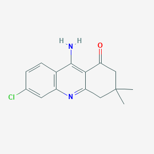 molecular formula C15H15ClN2O B11479754 9-amino-6-chloro-3,3-dimethyl-3,4-dihydroacridin-1(2H)-one 