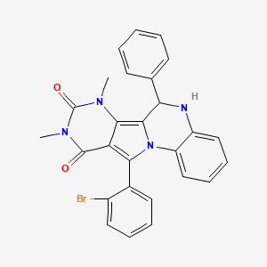 17-(2-bromophenyl)-12,14-dimethyl-9-phenyl-1,8,12,14-tetrazatetracyclo[8.7.0.02,7.011,16]heptadeca-2,4,6,10,16-pentaene-13,15-dione