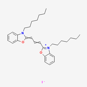 molecular formula C31H41IN2O2 B1147976 3,3'-Di-n-heptyloxacarbocyanine (iodide) CAS No. 53213-83-5