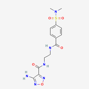 molecular formula C14H18N6O5S B11479765 4-amino-N-[2-({[4-(dimethylsulfamoyl)phenyl]carbonyl}amino)ethyl]-1,2,5-oxadiazole-3-carboxamide 