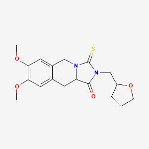 7,8-dimethoxy-2-(tetrahydrofuran-2-ylmethyl)-3-thioxo-2,3,10,10a-tetrahydroimidazo[1,5-b]isoquinolin-1(5H)-one