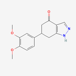 6-(3,4-dimethoxyphenyl)-1,5,6,7-tetrahydro-4H-indazol-4-one