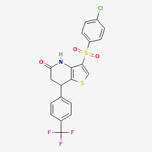 3-[(4-chlorophenyl)sulfonyl]-7-[4-(trifluoromethyl)phenyl]-6,7-dihydrothieno[3,2-b]pyridin-5(4H)-one