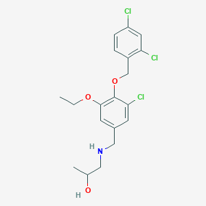 1-({3-Chloro-4-[(2,4-dichlorobenzyl)oxy]-5-ethoxybenzyl}amino)propan-2-ol