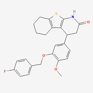 4-{3-[(4-fluorobenzyl)oxy]-4-methoxyphenyl}-3,4,5,6,7,8-hexahydro[1]benzothieno[2,3-b]pyridin-2(1H)-one