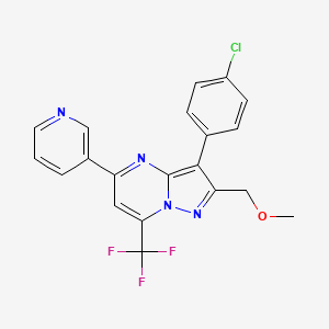 3-(4-Chlorophenyl)-2-(methoxymethyl)-5-(pyridin-3-yl)-7-(trifluoromethyl)pyrazolo[1,5-a]pyrimidine