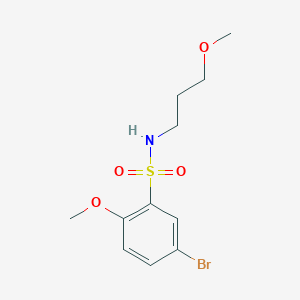 molecular formula C11H16BrNO4S B11479838 5-bromo-2-methoxy-N-(3-methoxypropyl)benzenesulfonamide 