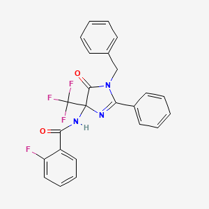 N-[1-benzyl-5-oxo-2-phenyl-4-(trifluoromethyl)-4,5-dihydro-1H-imidazol-4-yl]-2-fluorobenzamide