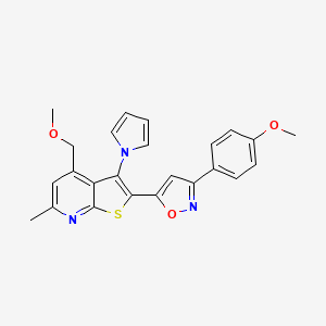 4-(methoxymethyl)-2-[3-(4-methoxyphenyl)-1,2-oxazol-5-yl]-6-methyl-3-(1H-pyrrol-1-yl)thieno[2,3-b]pyridine