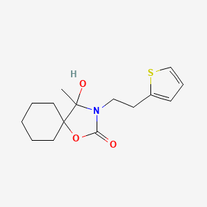 4-Hydroxy-4-methyl-3-[2-(thiophen-2-yl)ethyl]-1-oxa-3-azaspiro[4.5]decan-2-one