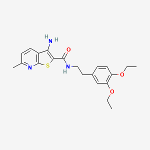 3-amino-N-[2-(3,4-diethoxyphenyl)ethyl]-6-methylthieno[2,3-b]pyridine-2-carboxamide