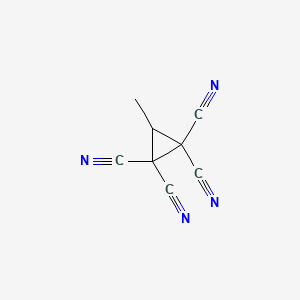 molecular formula C8H4N4 B11479892 3-Methylcyclopropane-1,1,2,2-tetracarbonitrile 