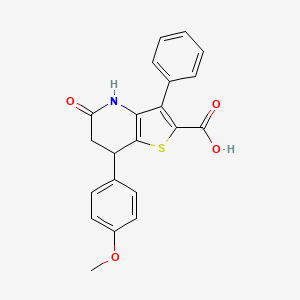 7-(4-Methoxyphenyl)-5-oxo-3-phenyl-4,5,6,7-tetrahydrothieno[3,2-b]pyridine-2-carboxylic acid