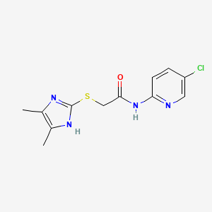 N-(5-chloropyridin-2-yl)-2-[(4,5-dimethyl-1H-imidazol-2-yl)sulfanyl]acetamide