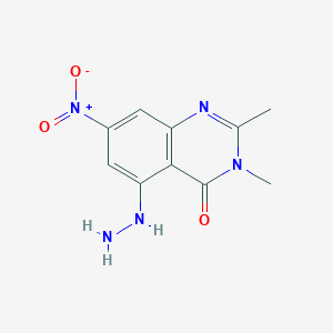 molecular formula C10H11N5O3 B11479918 5-hydrazinyl-2,3-dimethyl-7-nitroquinazolin-4(3H)-one 