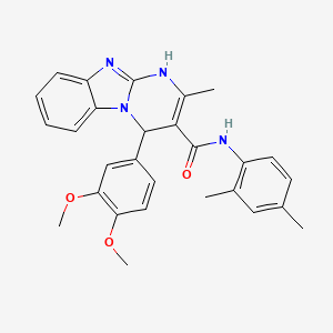 molecular formula C28H28N4O3 B11479919 4-(3,4-dimethoxyphenyl)-N-(2,4-dimethylphenyl)-2-methyl-1,4-dihydropyrimido[1,2-a]benzimidazole-3-carboxamide 