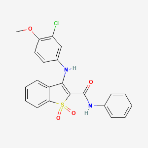 3-[(3-chloro-4-methoxyphenyl)amino]-N-phenyl-1-benzothiophene-2-carboxamide 1,1-dioxide