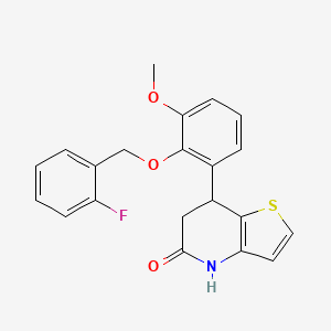 7-{2-[(2-fluorobenzyl)oxy]-3-methoxyphenyl}-6,7-dihydrothieno[3,2-b]pyridin-5(4H)-one