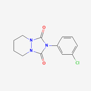 molecular formula C12H12ClN3O2 B11479967 1h-[1,2,4]Triazolo[1,2-a]pyridazine-1,3(2h)-dione, 2-(3-chlorophenyl)tetrahydro- CAS No. 58744-04-0