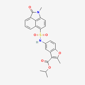 Isopropyl 2-methyl-5-{[(1-methyl-2-oxo-1,2-dihydrobenzo[cd]indol-6-yl)sulfonyl]amino}-1-benzofuran-3-carboxylate