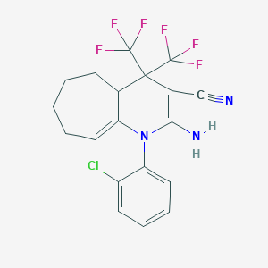 2-amino-1-(2-chlorophenyl)-4,4-bis(trifluoromethyl)-4,4a,5,6,7,8-hexahydro-1H-cyclohepta[b]pyridine-3-carbonitrile